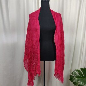 Women's Pink Plaid Scarf